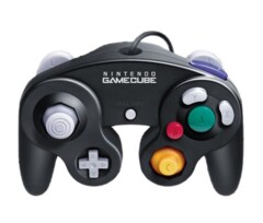 Gamecube Wired Black Controller - Wii Compatible